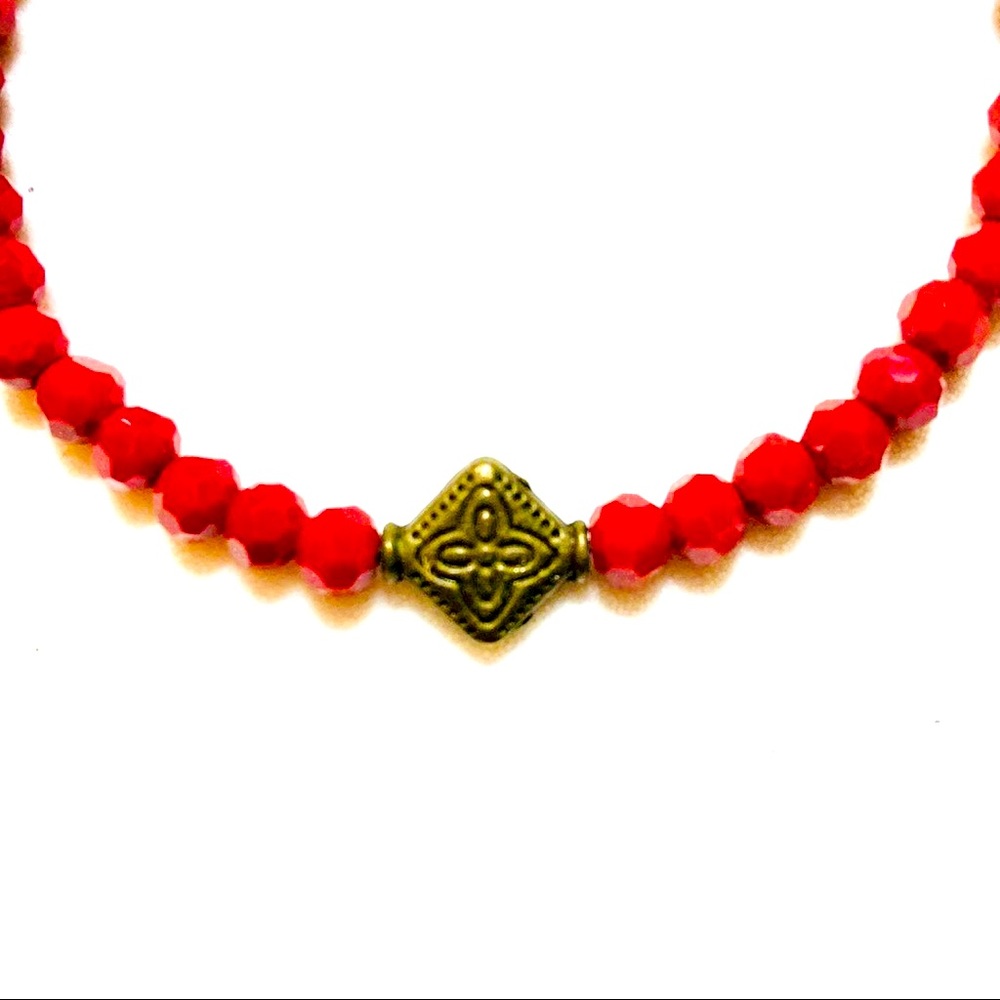 Handmade Red Beauty Bracelet by McGlamorous